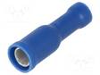LIITIN: PYÖREÄ - NAARAS - Ø: 4MM - 1,5÷2,5MM2 - PURISTETTAVA - Eristetyt liittimet - ST-050B - 1