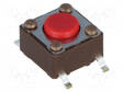 MIKROKYTKIN TACT - SPST-NO - AS: 2 - 0,05A/12VDC - SMT - EI OLE - 2,6N - TACT mikrokytkimet - DTSM-61R-V-B - 1