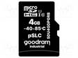 MUISTIKORTTI - TEOLLISUUS-MICROSD,PSLC - UHS I U1 - 4GB - -40÷85°C - Muistikortit - SDU4GDPGRB - 2