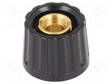 NUPPI - ILMAN OSOITINTA - MUOVI - ØAKSELIN: 6MM - Ø20X15MM - MUSTA - Potentiometrien nupit - SK20-GB - 1