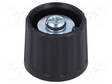 NUPPI - POLYAMIDI - ØAKSELIN: 6MM - MUSTA - AKSELI: SILEÄ - -20÷70°C - Potentiometrien nupit - G21GM-B - 1