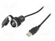 USB-PISTORASIA - 22MM - IP65 - PANEELIASENNETTAVA - PIT: 1,5M - MUOVI - Taulukytkimien lisävarusteet - T0-BUSB - 1