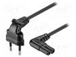 KAAPELI - 2X0,75MM2 - PVC - 0,3M - MUSTA - 2,5A - 250V - Tietokone- ja  laitejohdot - SN15-0207003B - 1