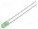 LED - KELTAVIHREÄ - 3MM - 10÷15MCD - 30° - ETUOSA: KUPERA - 1,8÷2,4VDC - Pyöreät LEDit - OSNG3134B - 1