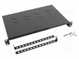 SHELF - 1U - MUSTA - STANDARD: 19" - RACK SHELF - Räkkikotelot 19' - AK-1004-B - 1