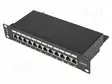 PATCH PANEL - MUSTA - PORTTIEN LUKU: 12 - 10" - CAT: 5E - RACK 10" - RACK - Tietokonetarvikkeet - muut - PPF5-9012-B - 1