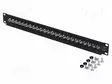 PATCH PANEL - MUSTA - PORTTIEN LUKU: 24 - 19" - F-PISTORASIA X24 - RACK - Tietokonetarvikkeet - muut - PPRF-R624-B - 2