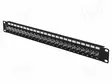 PATCH PANEL - MUSTA - PORTTIEN LUKU: 24 - 19" - F-PISTORASIA X24 - RACK - Tietokonetarvikkeet - muut - PPRF-R624-B - 1