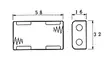 BATTERY HOLDER FOR 2 x AA-CELL (WITH SNAP TERMINALS) - Paristopitimet, liittimet ja tarvikkeet - BH321B - 2