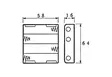 BATTERY HOLDER FOR 4 x AA-CELL (WITH SNAP TERMINALS) - Paristopitimet, liittimet ja tarvikkeet - BH341B - 2