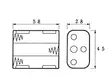 BATTERY HOLDER FOR 6 x AA-CELL (WITH SNAP TERMINALS) - Paristopitimet, liittimet ja tarvikkeet - BH363B - 2