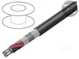 JOHTO - 4X28AWG - POLYURETAANI LÄMPÖMUOVAUTUVA TPE-U - MUSTA - 600V - Suojatut moninapakaapelit - TPU-2819.04-B - 1