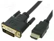 KAAPELI - DVI-D (24+1) PISTOKE,HDMI-PISTOKE - PVC - 1,8M - MUSTA - HDMI, DVI, DisplayPort johdot - CG481G-018-PB - 1