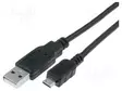 KAAPELI - USB 2.0 - USB A PISTOKE,USB B MIKROPISTOKE - 1,5M - MUSTA - USB kaapelit ja adapterit - CU271-015-PB - 1