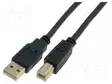 KAAPELI - USB 2.0 - USB A PISTOKE,USB B PISTOKE - KULLATTU - 3M - PVC - USB kaapelit ja adapterit - CU201G-B-030-PB - 1