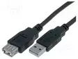 KAAPELI - USB 2.0 - USB A RASIA,USB A PISTOKE - NIKKELÖITY - 1,8M - USB kaapelit ja adapterit - CU202-B-018-PB - 1