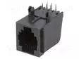 LIITIN: RJ12 - PISTORASIA - PIN: 6 - KULLATTU - 6P6C - THT - 90° KULMA - RJ liittimet - RJ12G-PCB - 1