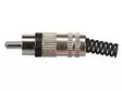 MALE RCA PLUG - NICKEL - BLACK - Ø4mm - Plugit ja jakit - CA116B - 2