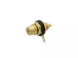 RCA PLUG FEMALE BLACK, GOLD-PLATED, ISOLATED, CHASSIS MOUNT - Plugit ja jakit - CA057B - 1