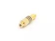 RCA PLUG FEMALE BLACK, TIP AND HOUSING GOLD-PLATED, SPRING CABLE GUIDE Ø6mm - Plugit ja jakit - CA059B - 1