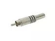RCA PLUG MALE BLACK, NICKEL, SPRING CABLE GUIDE Ø6mm - Plugit ja jakit - CA063B - 1