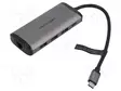 USB HUB - USB 3.0 - HARMAA - PORTTIEN LUKU: 8 - 0,15M - ABS,ALUMIINI - Tietokonetarvikkeet - muut - CNDHB - 1