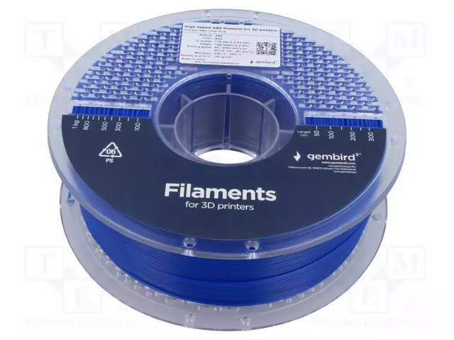 3D FILAMENTTI ABS - 1,75MM - SININEN - 225÷240°C - 1KG - HIGH SPEED - 3D Filamentit - 3DP-ABS1.75HY-01-B - 1