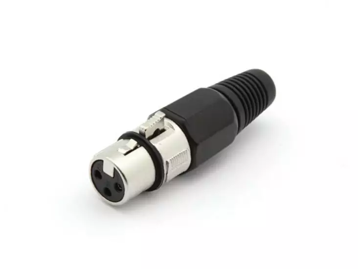3P XLR SOCKET, NICKEL, BLACK - Plugit ja jakit - CA100B - 1