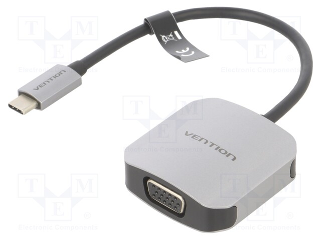 MUUNNIN - D-SUB 15PIN HD-PISTORASIA,USB C PISTOKE - 0,15M - MUSTA - USB kaapelit ja adapterit - TDFHB - 1
