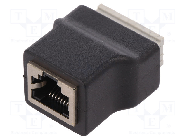 ADAPTERI - PIN: 8 - RIVILIITIN,RJ45-PISTORASIA - JOUSIPURISTIN - RJ liittimet - RJ45-F-STB - 1
