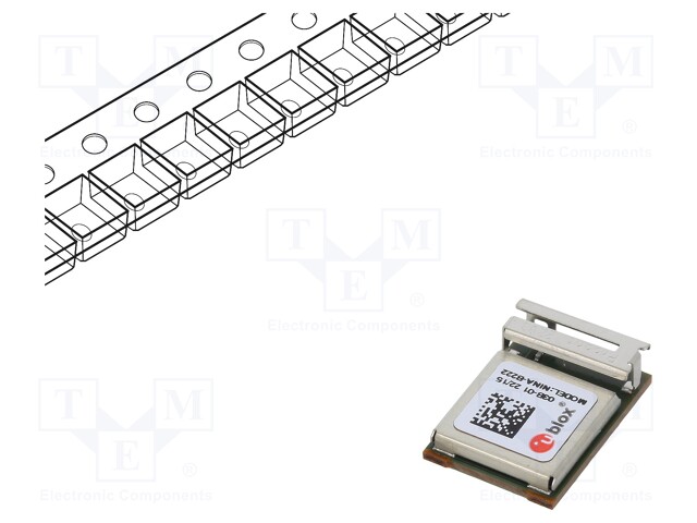 BLUETOOTH MODUULI LOW ENERGY - BLUETOOTH: 4.2 - 8DBM - GPIO,UART - IoT (WiFi/Bluetooth) moduulit - NINA-B222-03B - 1
