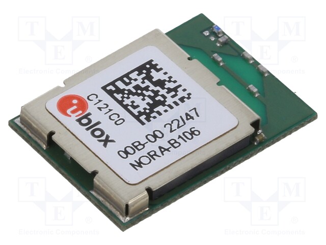 BLUETOOTH MODUULI LOW ENERGY - BLUETOOTH: 5.2 - 5DBM - PCB - SMD - IoT (WiFi/Bluetooth) moduulit - NORA-B106-00B - 1