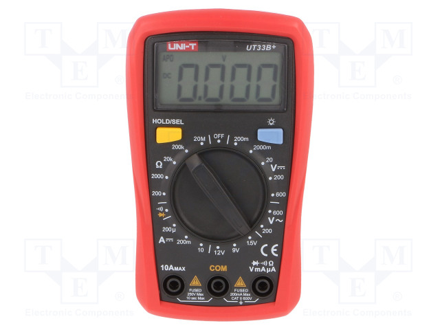 YLEISMITTARI - LCD - VDC: 200MV,2V,20V,200V,600V - Digitaaliyleismittarit - UT33B - 1