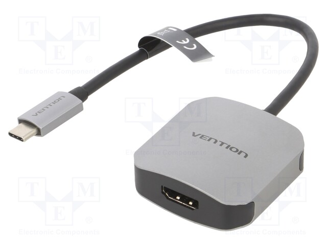 MUUNNIN - HDMI 1.4 - HDMI-PISTORASIA,USB C PISTOKE - 0,15M - MUSTA - USB kaapelit ja adapterit - TDEHB - 1