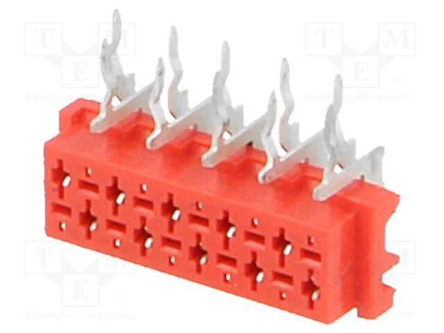 LIITIN: JOHTO-LEVY - N LIITINAARAS - PIN: 10 - 1,5A - KULMA - Micro-Match liittimet, rasteri 1,27mm - DS1015-05-10R6B - 1