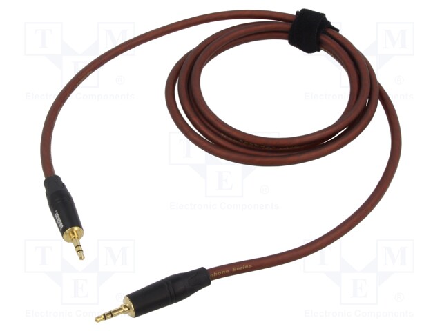 KAAPELI - JACK 3,5MM 3PIN PISTOKE,MOLEMMIN PUOLIN - 2M - RUSKEA - Muut audio-videokaapelit - TAS-TK172PSF-TB - 1