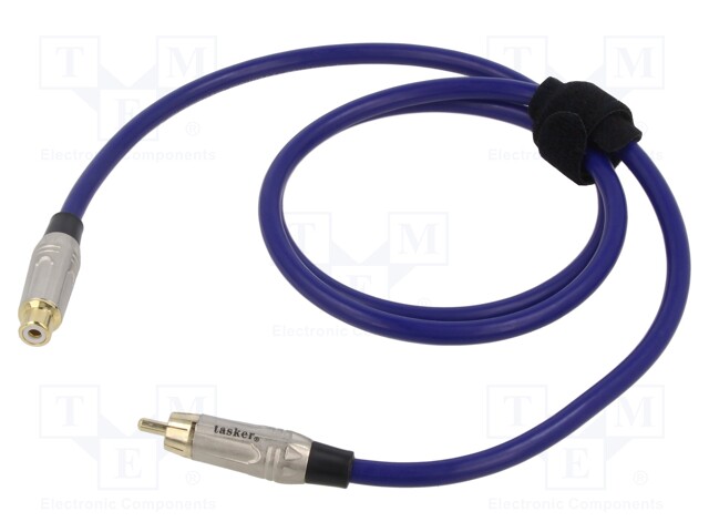 KAAPELI - RCA-PISTORASIA,RCA-PISTOKE - 1M - PINNOITUS: KULLATTU - Muut audio-videokaapelit - TAS-TK511PSF-B - 1