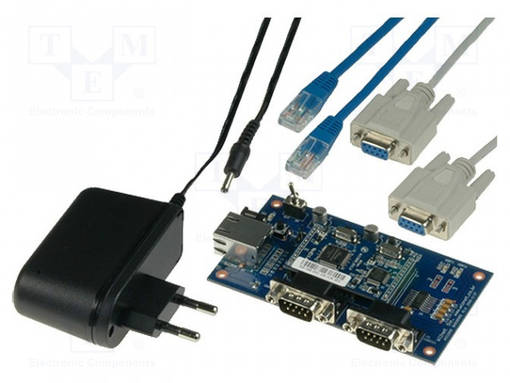 KEHITYSALUSTA - ETHERNET - RS232 X2 - PISTOKE: EU - Tiedonsiirto kehityspaketit - WIZ120SR-EVB - 1