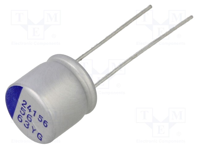 KONDENSAATTORI: HYBRIDI-THT - -55÷125°C - ±20% - Ø10X9,5MM - 56UF - THT-hybridikondensaattorit - YG1J566M1009MBB - 1