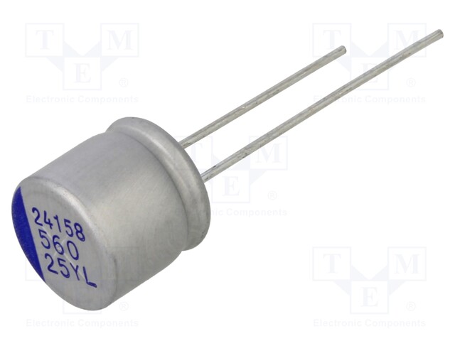 KONDENSAATTORI: HYBRIDI-THT - -55÷125°C - ±20% - Ø10X9,5MM - 560UF - THT-hybridikondensaattorit - YL1E567M1009MBB - 1