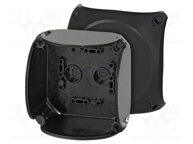 KYTKENTÄRASIA - X: 104MM - Y: 104MM - Z: 70MM - IP66 - MUSTA - Kytkentärasiat - HENSEL-EB-04-B - 1