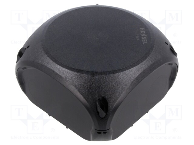 KYTKENTÄRASIA - X: 130MM - Y: 130MM - Z: 77MM - IP66 - MUSTA - Kytkentärasiat - HENSEL-EB-06-B - 1