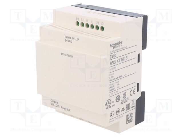 AUTOMATION MODULE: EXTENSION - IN: 6 - OUT: 4 - OUT 1: RELAY - 24VAC - Ohjelmoitavat releet - SR3XT101B - 1