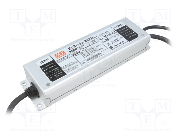 VIRTALÄHDE: IMPULSSI - LED - 105W - 24VDC - 3,2÷6,25A - 100÷305VAC - IP65 - LED teholähteet - ELG-150-24AB - 1