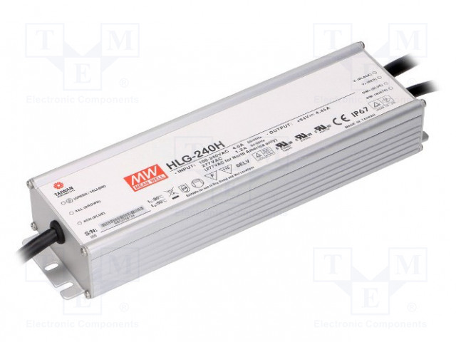 VIRTALÄHDE: IMPULSSI - LED - 192W - 12VDC - 16A - 90÷305VAC - 127÷431VDC - LED teholähteet - HLG-240H-12B - 1