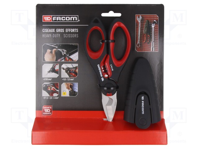 LEIKKURIT - KAAPELEIHIN,SÄHKÖASENNUKSET - 160MM - Sakset ja puukot - FACOM-841A.3PB - 1