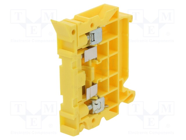 LIITIN: KISKO-0,5÷4MM2 - NAVAT: 1 - PURISTIMET: 2 - KELTAINEN - TS35 - Kiskoliittimet - ZUG-B - 1