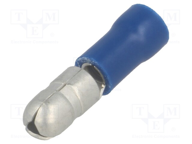 LIITIN: PYÖREÄ - UROS-Ø: 5MM - 1,5÷2,5MM2 - PURISTETTAVA - Eristetyt liittimet - ST-041B - 1