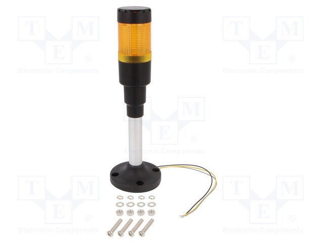 PINOTTAVA MERKKIVALO - KELTAINEN - LED - 24VDC - 24VAC - HBJD-40 - 40MM - Teollisuuden merkinantolaitteet - HBJD-40DWA1Y24B - 1