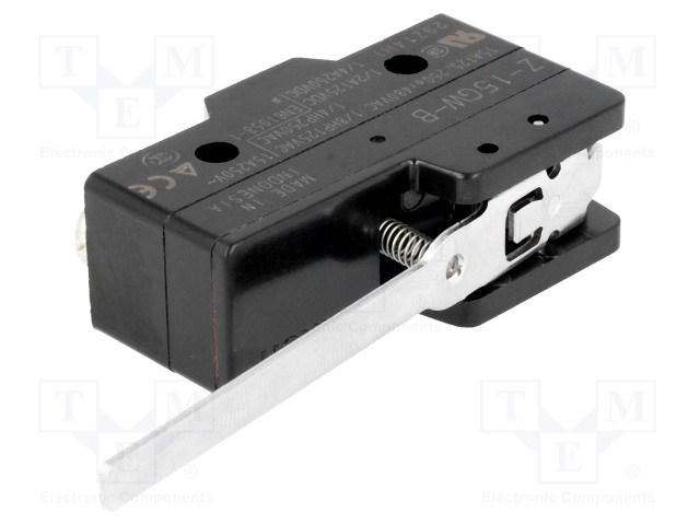 MIKROKYTKIN SNAP ACTION - 15A/250VAC - 6A/30VDC - VIVUN KANSSA - SANP ACTION mikrokytkimet - Z-15GW-B - 1